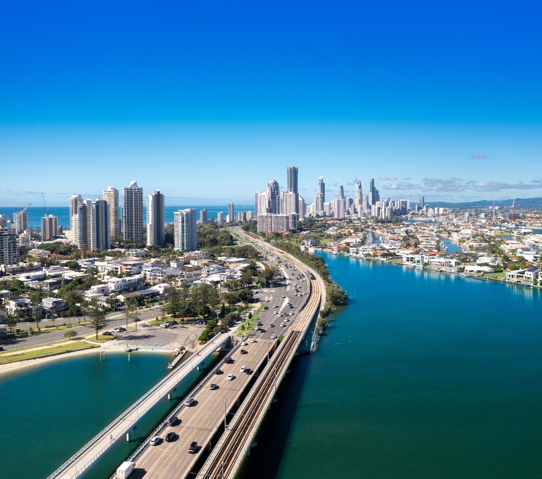 Aerial view of gold coast - Car Australia